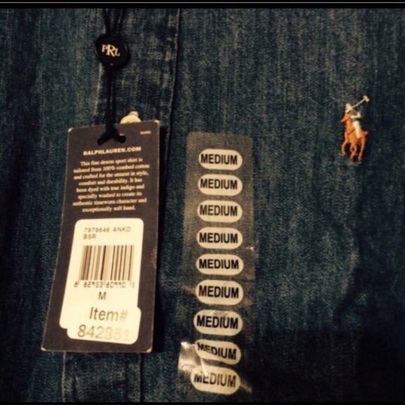 Polo by Ralph Lauren Denim NEW with tags Size M - Picture 3 of 4
